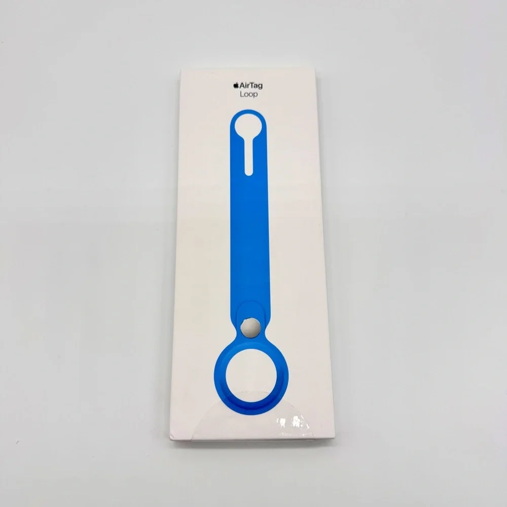 Apple AirTag Loop Capri Blue Polyurethane Case Cover Bag Tag
